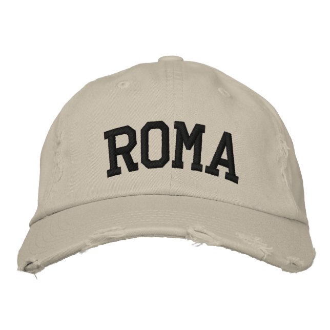 Roma Embroied Hat Broderad Keps (Framsida)