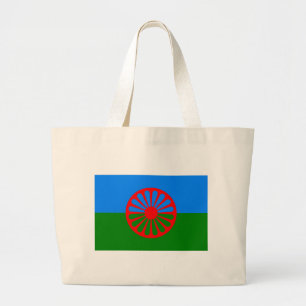 Roma flagga (den Romani flagga) Jumbo Tygkasse