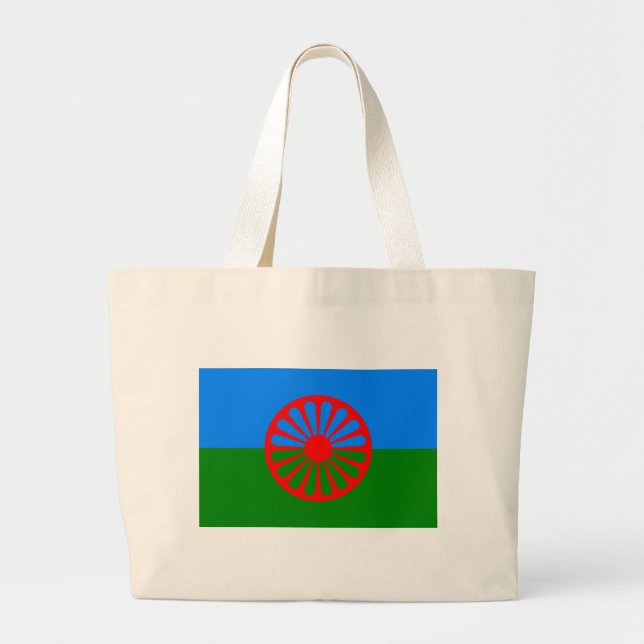 Roma flagga (den Romani flagga) Jumbo Tygkasse (Framsidan)