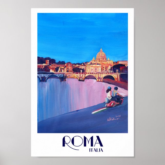 Roma Italia Retro Poster (Framsidan)