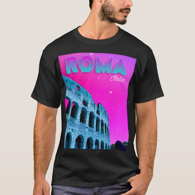 Roma Italia - Rome Italy - Colosseum T-shirt  (Framsida)