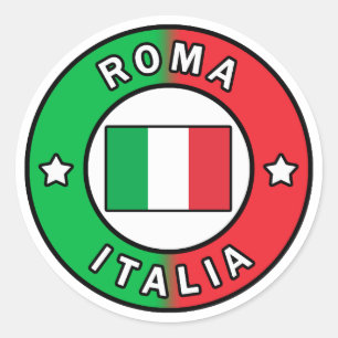 Roma Italia Runt Klistermärke