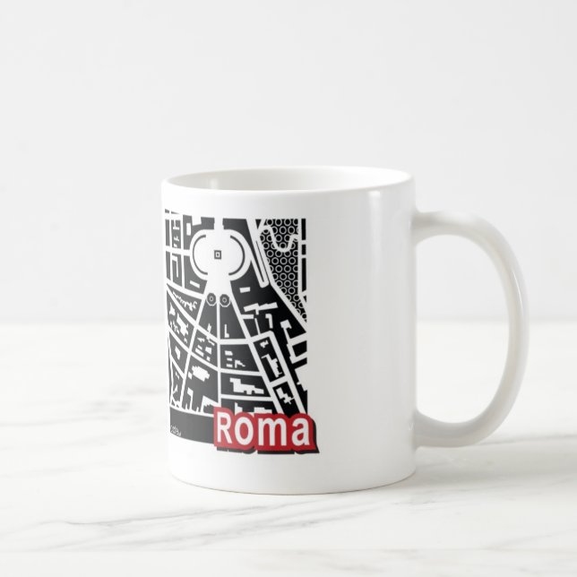 Roma kartamugg kaffemugg (Höger)