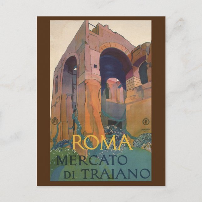 Roma Mercato Di Traiano, Gamla Ruins, Italien Trav Vykort (Framsida)
