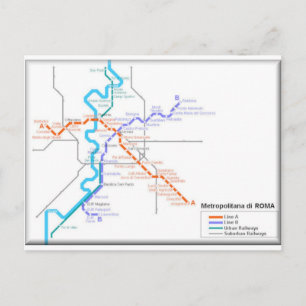 Roma Metro Karta Vykort