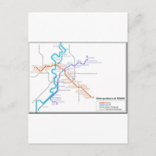 Roma Metro Karta Vykort