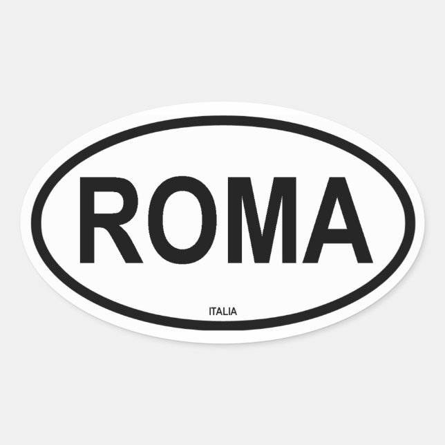 ROMA OVALT KLISTERMÄRKE (Framsida)
