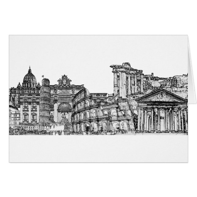 Roma, Rom... resminnen souvenir-gåvor Hälsningskort (Framsidan Horizontal)