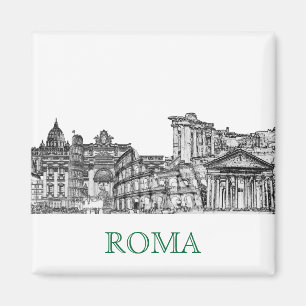Roma, Rom... resminnen souvenir-gåvor Magnet