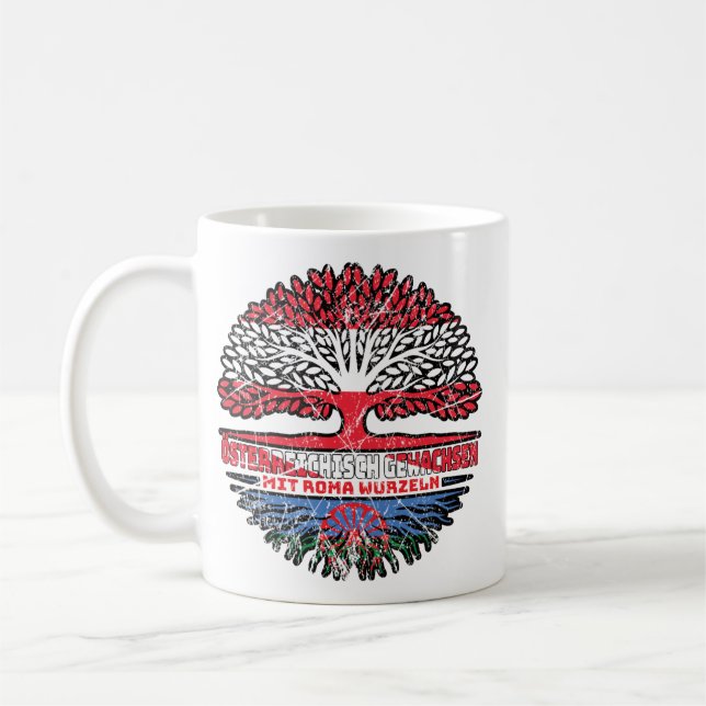 Roma Romani Österrikisk Österrike Träd Rot Kaffemugg (Vänster)