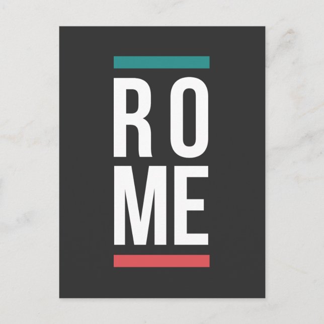 Roma Stad Fet typografi design Vykort (Framsida)