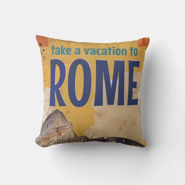 Roma Vintage Resa Poster Kudde (Framsida)
