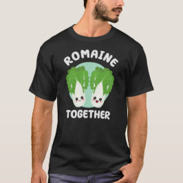 Romaine Tillsammans Söt Kawaii Mat Puns Alla Hjärt T Shirt