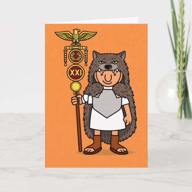 Roman 21st Birthday Card Signifer Standard Bearer Kort (Framsida)