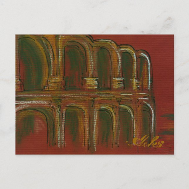 Roman Ampitheatre i Arles Vykort (Framsida)