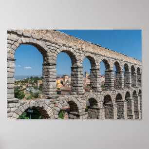 Roman Aquedict i Segovia, Spanien Poster