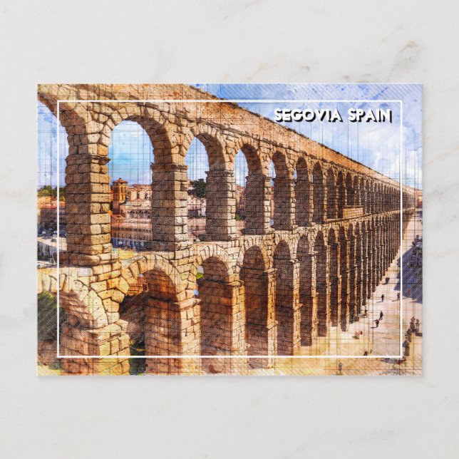 Roman Aqueducation, Segovia. Spanien. vykort (Framsida)