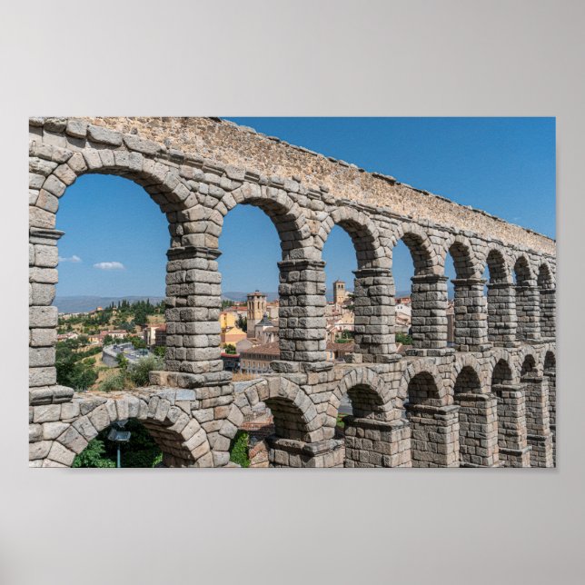 Roman Aqupedt i Segovia, Spanien Poster (Framsidan)