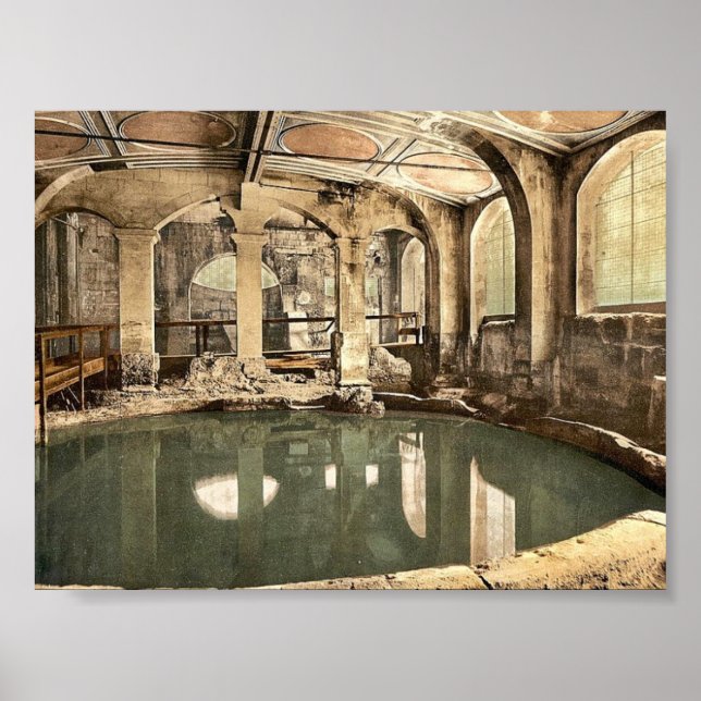 Roman Baths and Abbey, Circular Bath, Bath, Englan Poster (Framsidan)