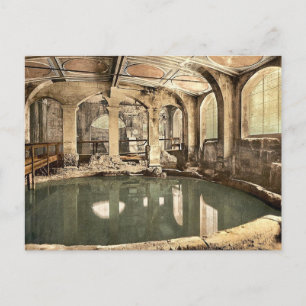 Roman Baths and Abbey, Circular Bath, Bath, Englan Vykort