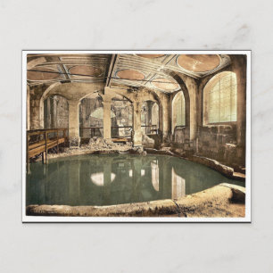 Roman Baths and Abbey, Circular Bath, Bath, Englan Vykort