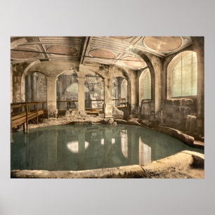 Roman Baths and Abbey V, Bath, Somerset, England Poster