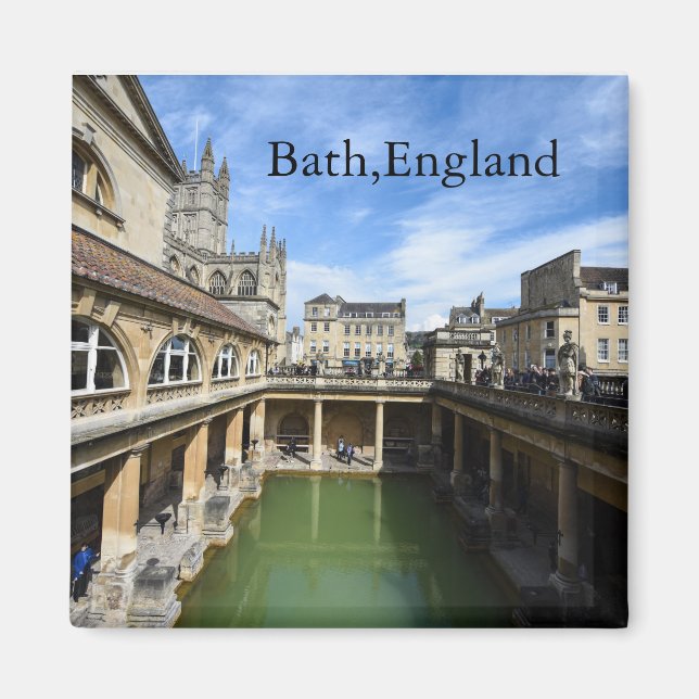 Roman Baths i Bath England Magnet (Framsidan)