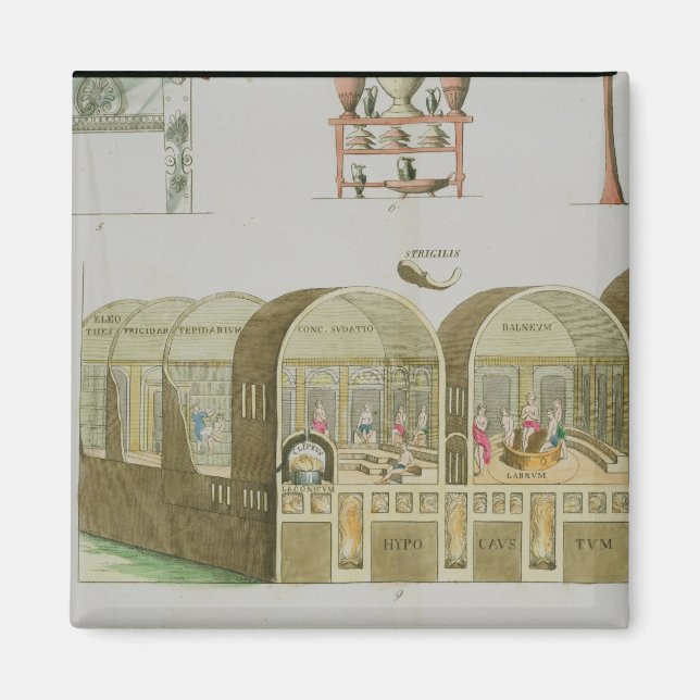 Roman Baths, plåt från "The History of the Nation" Magnet (Framsidan)