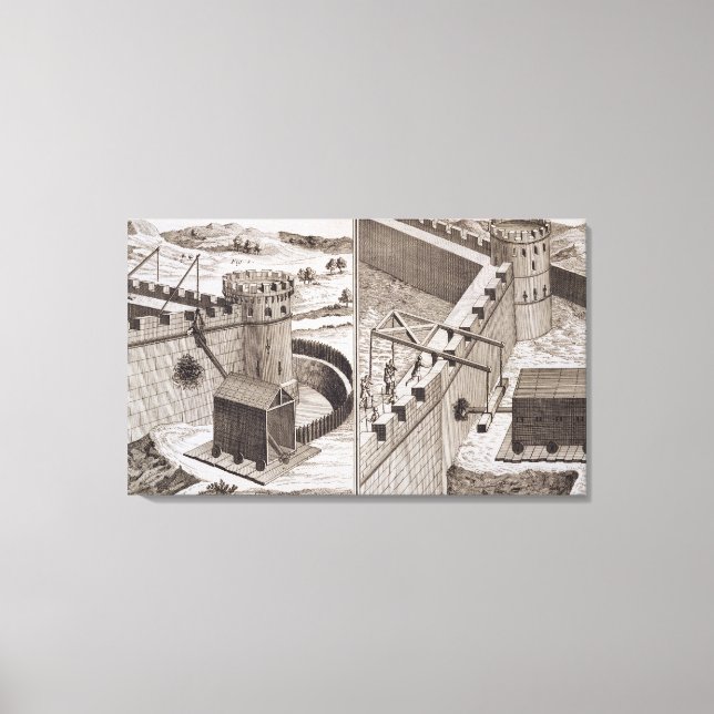 Roman Battering Rams från Encyclopedie des S Canvastryck (Framsida)