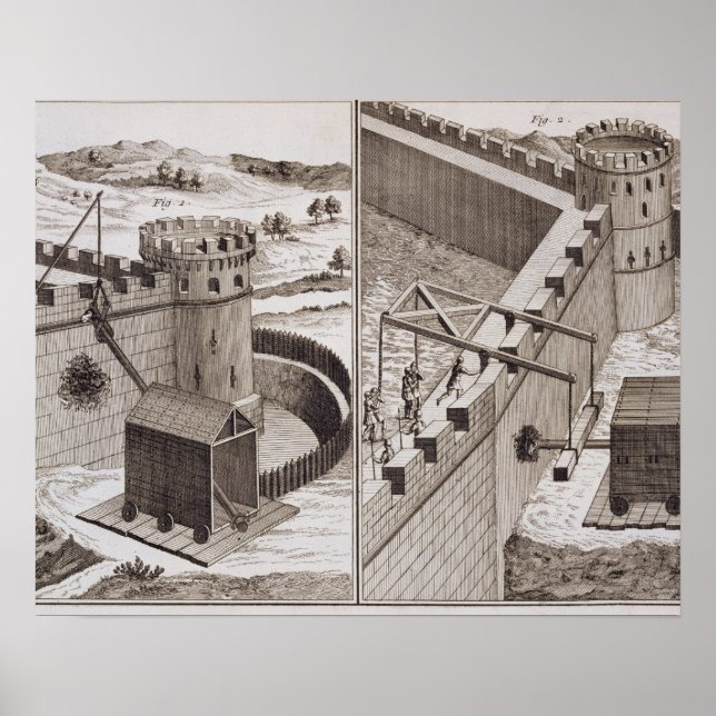 Roman Battering Rams från Encyclopedie des S Poster (Framsidan)