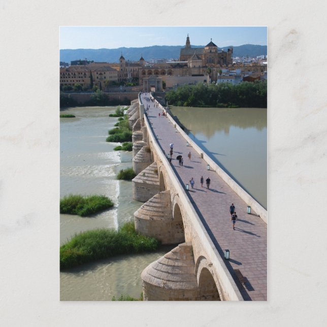 Roman Bridge Cordoba Spanien Vykort (Framsida)