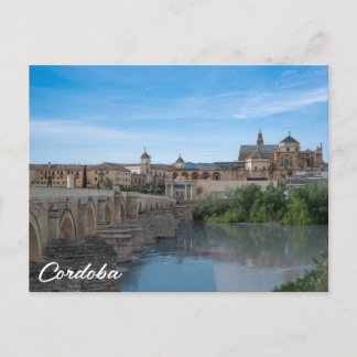 Roman Bridge och Cathedral i Cordoba, Spanien Vykort