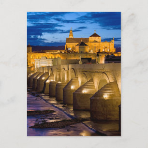 Roman Bridge på Guadalquivir River i Cordoba Vykort