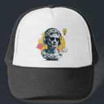 Roman Bust med hörlurar - Aesthetic Pappa Hat Keps<br><div class="desc">Stega upp stil med den här unika ateiske romerska Bust Pappa Hat - där gammal historia möter moderna gatuskor. Med en romersk coola-staty med hörlurar blandar den här designen klassisk elegans med en ny stadsturnering. Perfekt för konst älskare, musik fläkt och alla som kärlek djärvt, kreativ mode. Oavsett om du...</div>