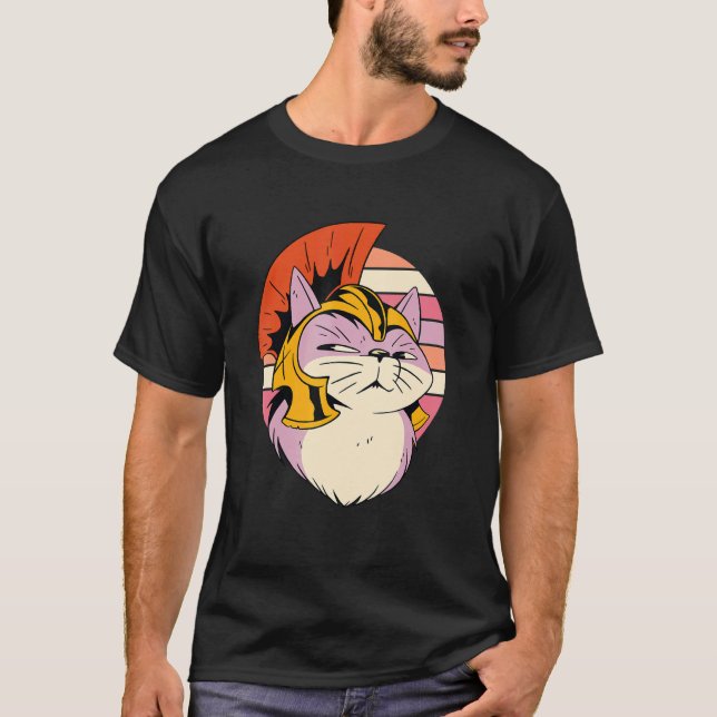 Roman Cat Soldier Helmet Costume A Galea Kitten Te T Shirt (Framsida)