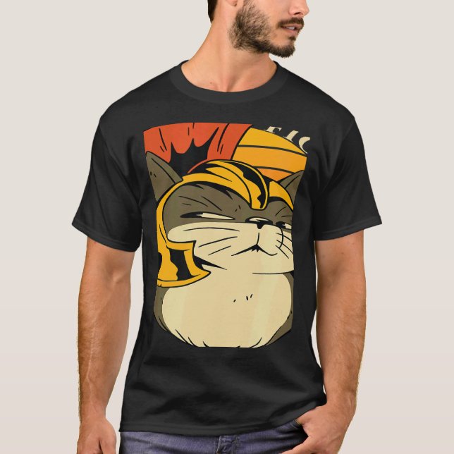 Roman Cat Soldier Helmet Costume A Galea Kitten Te T Shirt (Framsida)