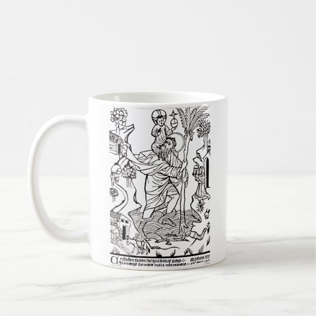 Roman Catholic Saint Christopher Kaffemugg (Vänster)