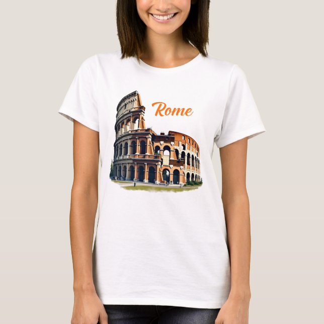Roman Coliseum Italien Travel Graphic T-Shirt (Framsida)