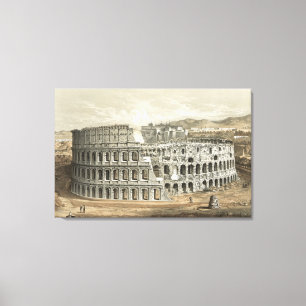 Roman Coliseum Vintage Art Canvastryck