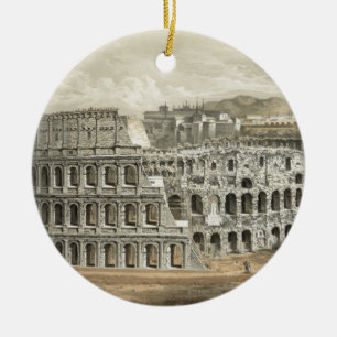 Roman Coliseum Vintage Art Julgransprydnad Keramik