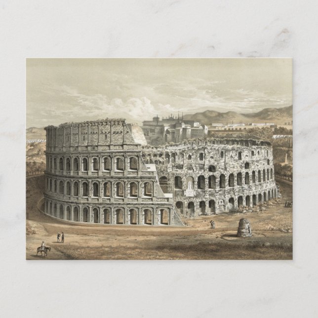 Roman Coliseum Vintage Art Vykort (Framsida)