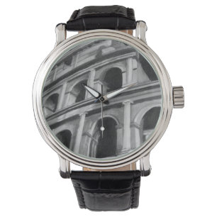 Roman Colosseum med Architectural Teckning Armbandsur