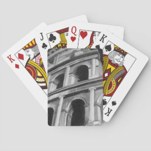 Roman Colosseum med Architectural Teckning Spel Kort