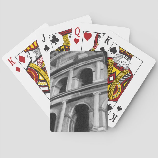 Roman Colosseum med Architectural Teckning Spel Kort (Baksidan)