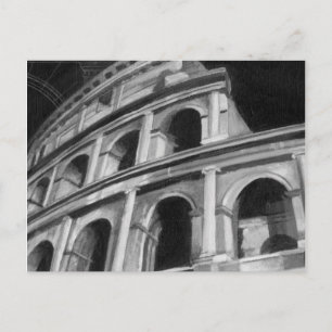 Roman Colosseum med Architectural Teckning Vykort