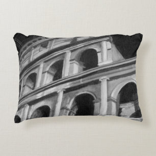 Roman Colosseum med arkitektonisk Teckning Prydnadskudde