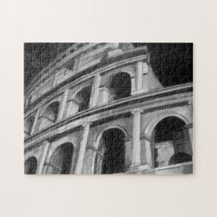 Roman Colosseum med arkitektonisk Teckning Pussel