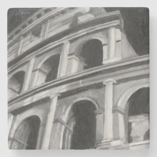 Roman Colosseum med arkitektonisk Teckning Stenunderlägg