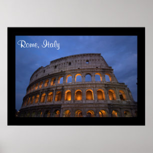 Roman Colosseum på natten Poster