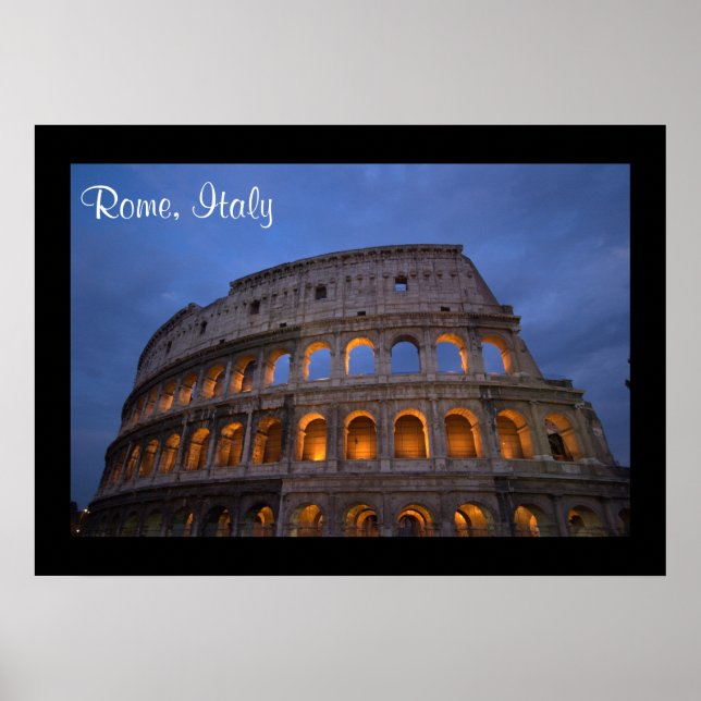 Roman Colosseum på natten Poster (Framsidan)